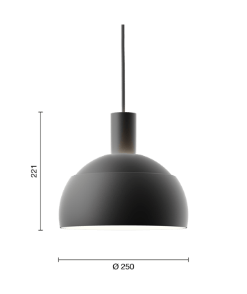 FJ Elements pendel Ø25 cm - Black - Louis Poulsen