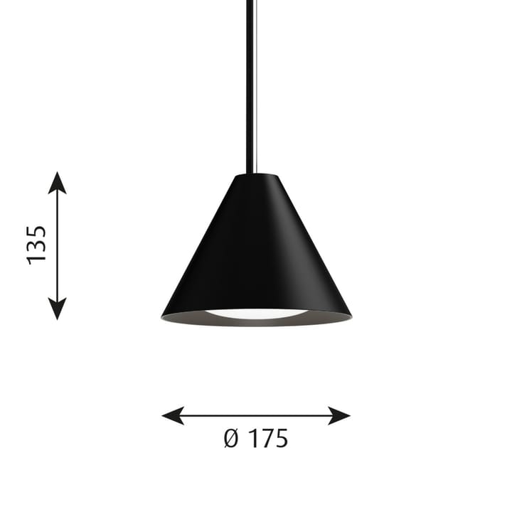 Keglen pendel Ø17,5 cm - Svart - Louis Poulsen