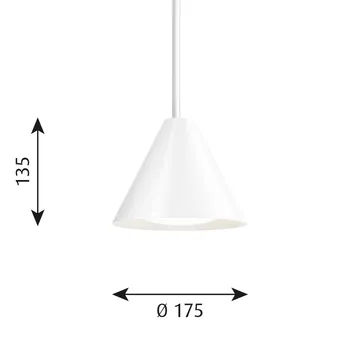 Keglen pendel Ø17,5 cm - Vit - Louis Poulsen