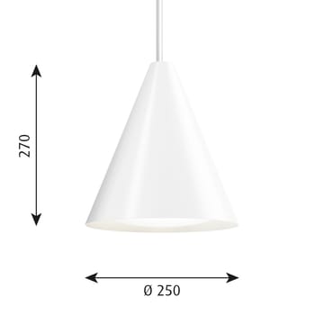 Keglen pendel Ø25 cm - Vit - Louis Poulsen