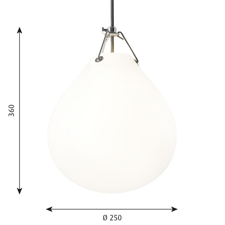 Moser pendel Ø25 cm, Matt vit Louis Poulsen