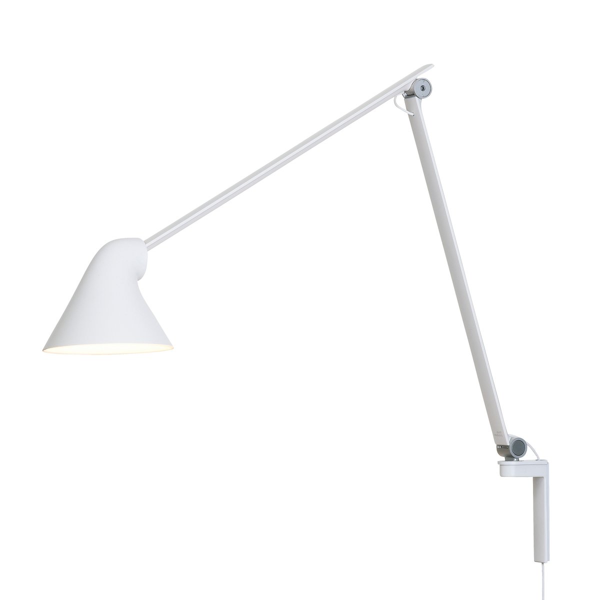 Louis Poulsen NJP vägglampa lång arm Vit | Skandinavisk Design | Vägglampor | Vit