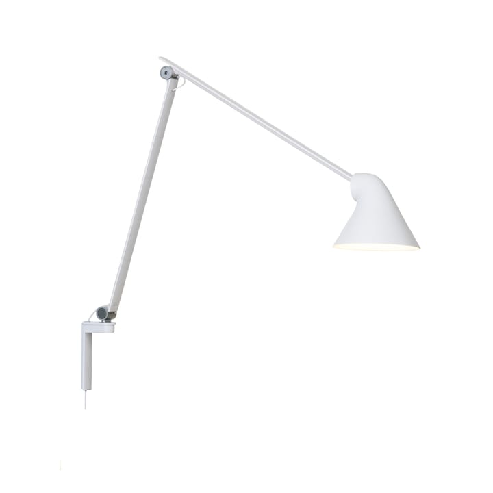 NJP vägglampa - Vit, lång arm, LED, 3000k - Louis Poulsen