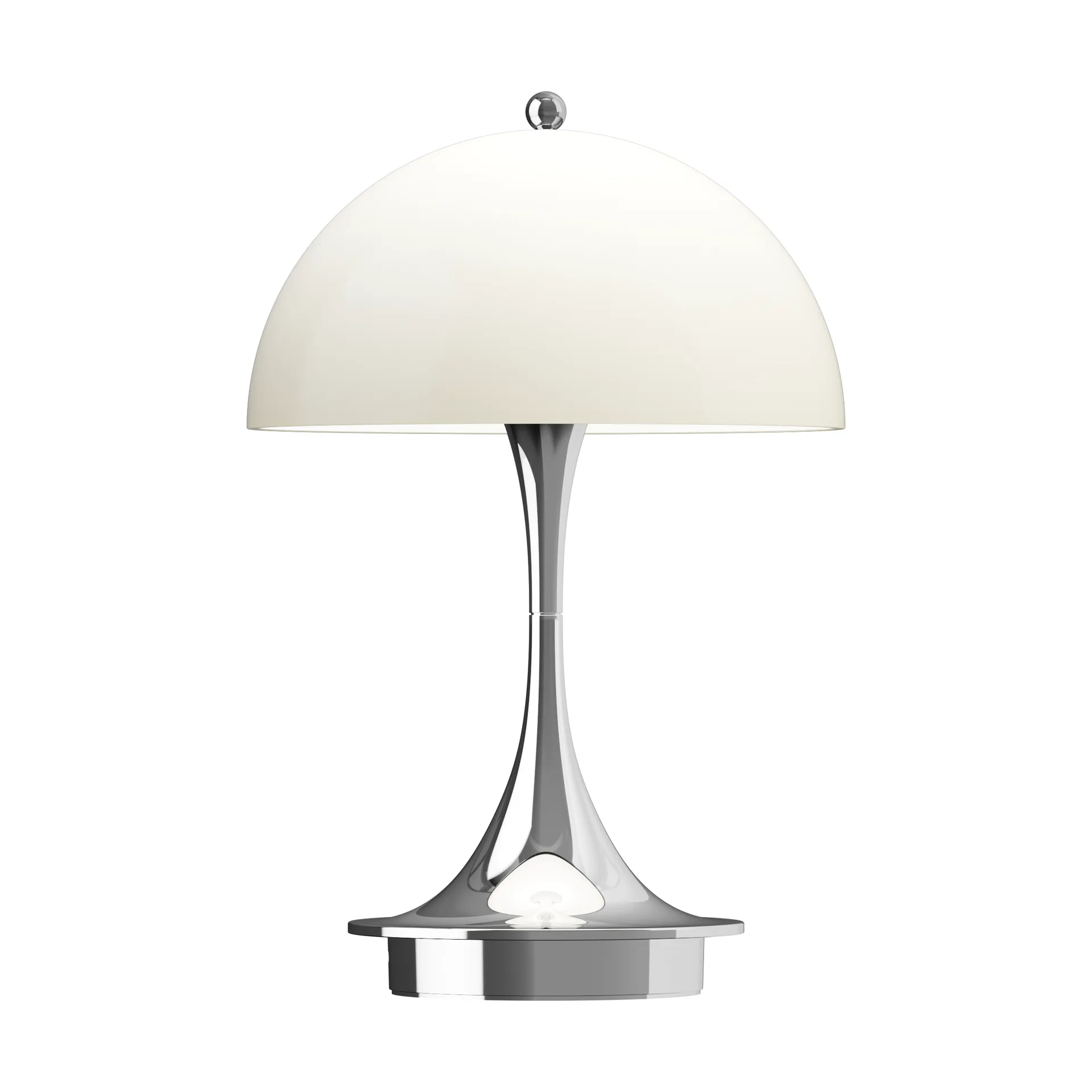 Panthella 160 Portable v3 bordslampa, Chrome opal beige Louis Poulsen