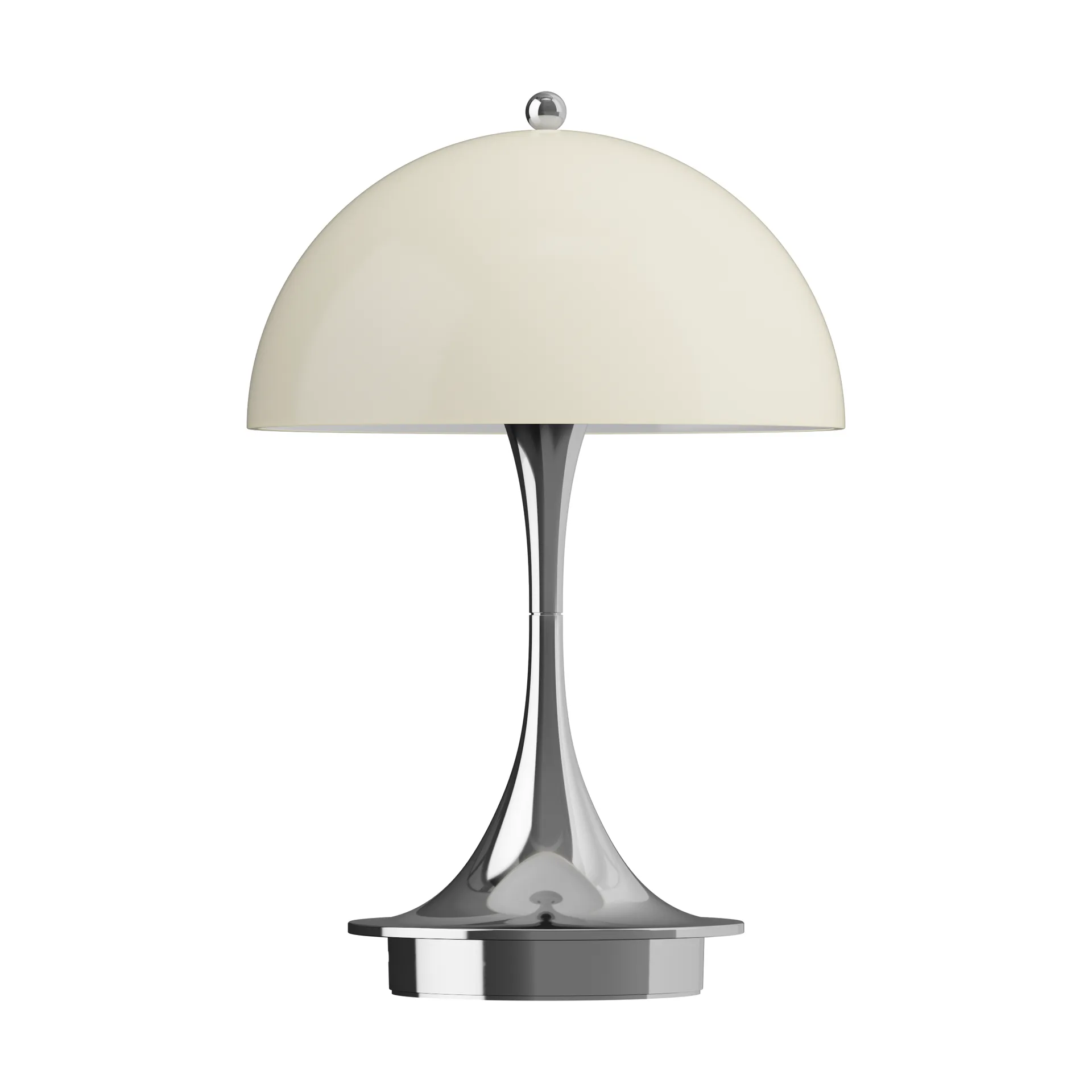 Panthella 160 Portable v3 bordslampa, Chrome opal beige Louis Poulsen