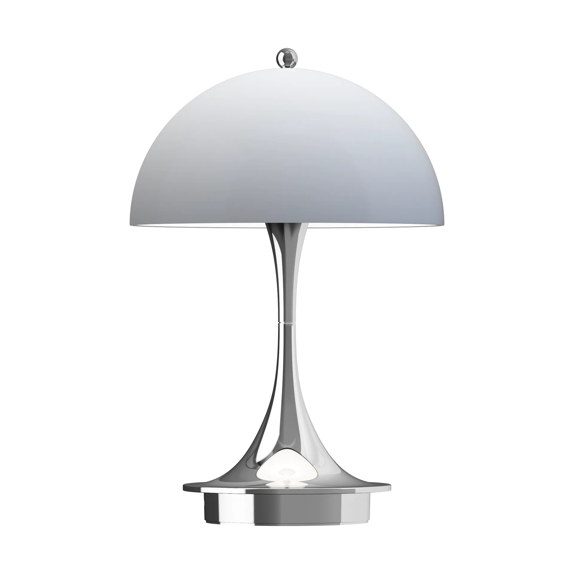 Panthella 160 Portable v3 bordslampa, Chrome opal grey Louis Poulsen