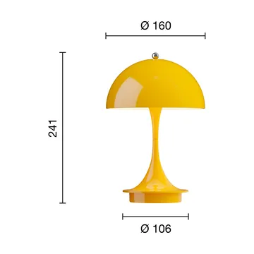 Panthella 160 Portable v3 bordslampa - Opaque yellow - Louis Poulsen