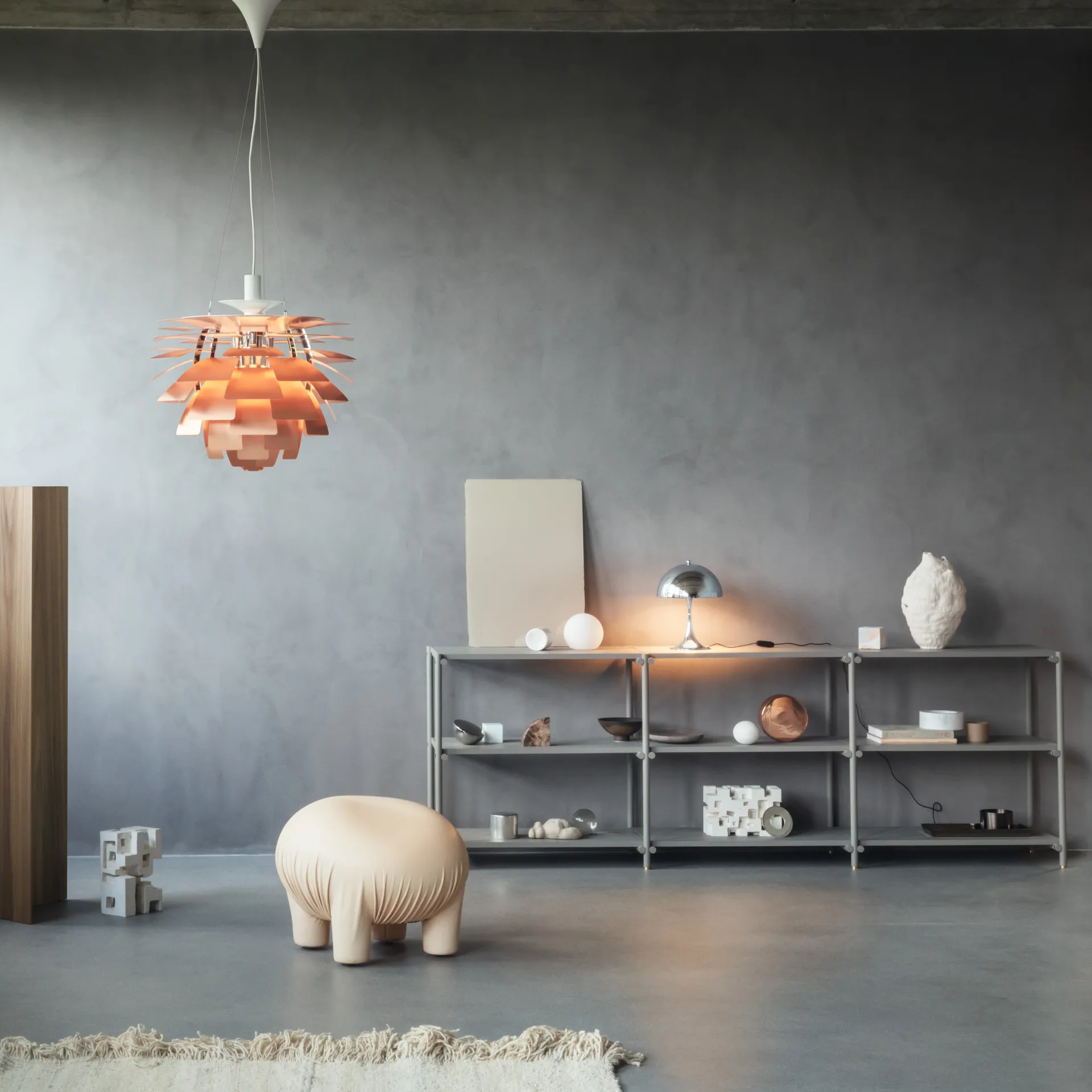 Panthella 250 bordslampa, Krom Louis Poulsen