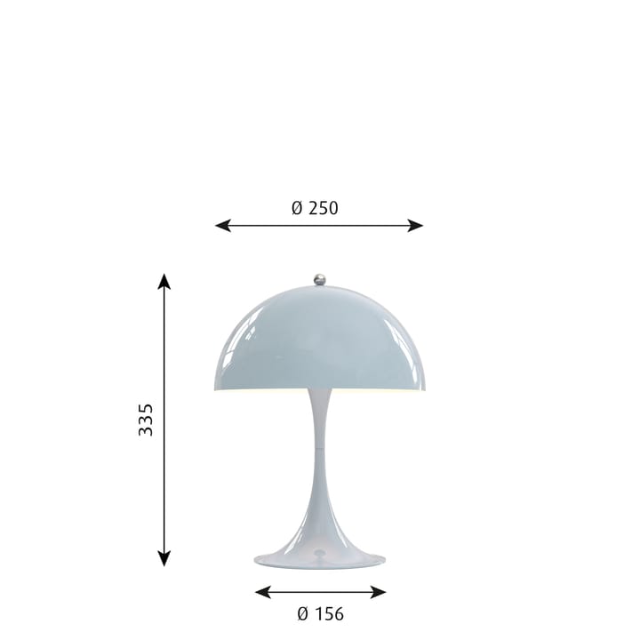 Panthella 250 bordslampa, Ljusblå Louis Poulsen
