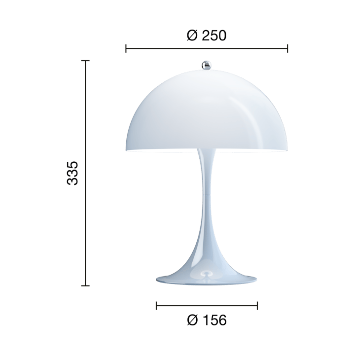 Panthella 250 bordslampa, Pale blue Louis Poulsen