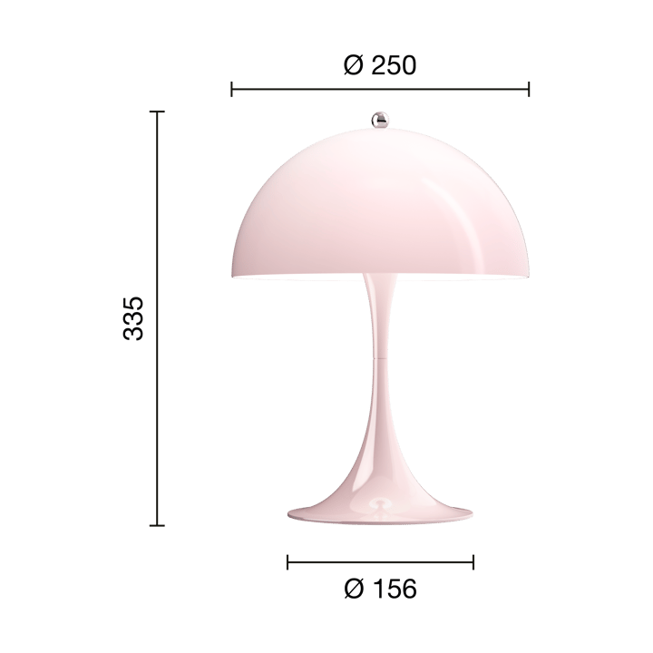Panthella 250 bordslampa, Pale rose Louis Poulsen