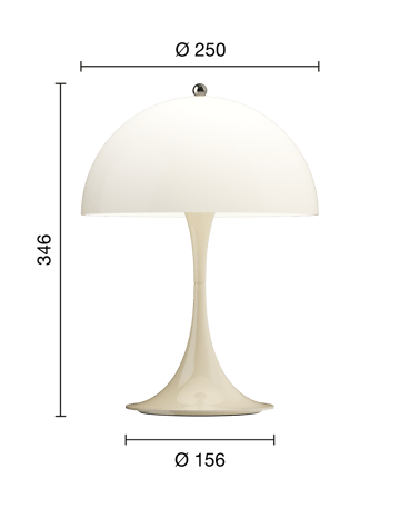 Panthella 250 portabel bordslampa - Opal beige - Louis Poulsen