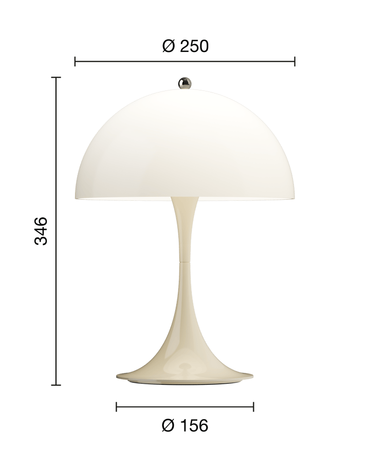 Panthella 250 portabel bordslampa, Opal beige Louis Poulsen