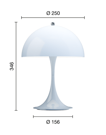 Panthella 250 portabel bordslampa - Opal pale blue - Louis Poulsen