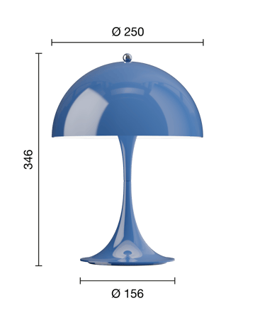 Panthella 250 portabel bordslampa - Opaque indigo blue - Louis Poulsen