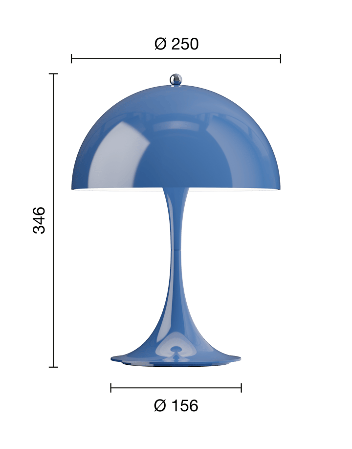 Panthella 250 portabel bordslampa, Opaque indigo blue Louis Poulsen