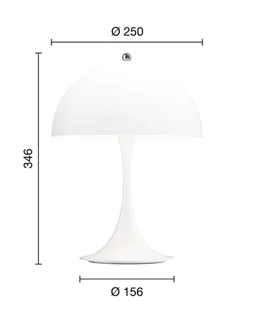 Panthella 250 portabel bordslampa V3 - Opal white - Louis Poulsen