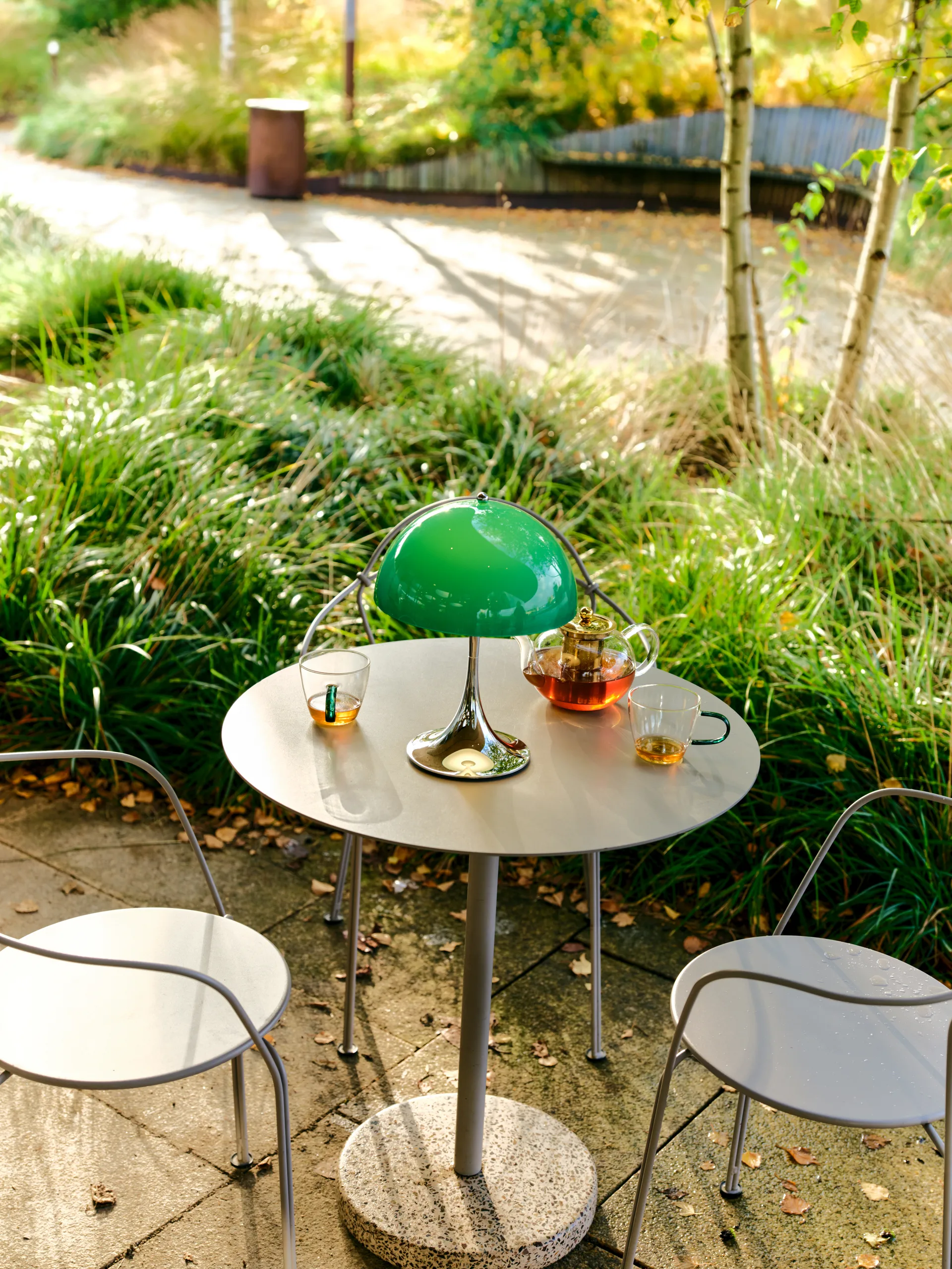 Panthella 250 portabel bordslampa V3, Original Opal Green Louis Poulsen