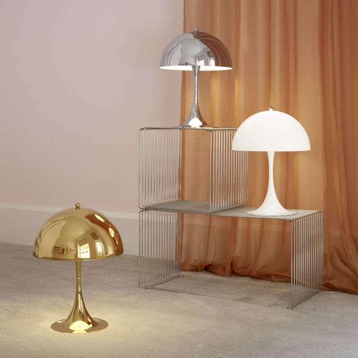 Panthella 320 bordslampa, Grå opal akryl, akryl Louis Poulsen