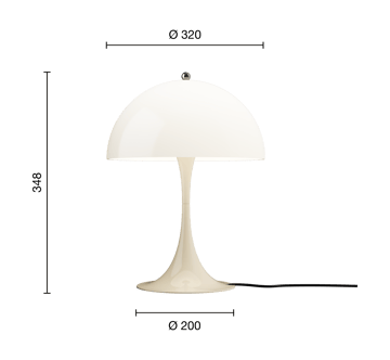 Panthella 320 bordslampa - Opal beige - Louis Poulsen