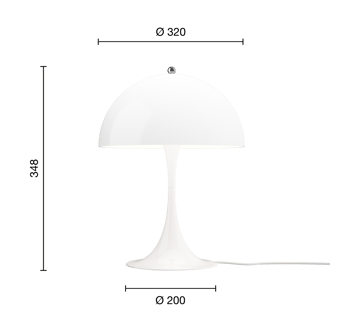 Panthella 320 bordslampa - Opal white - Louis Poulsen
