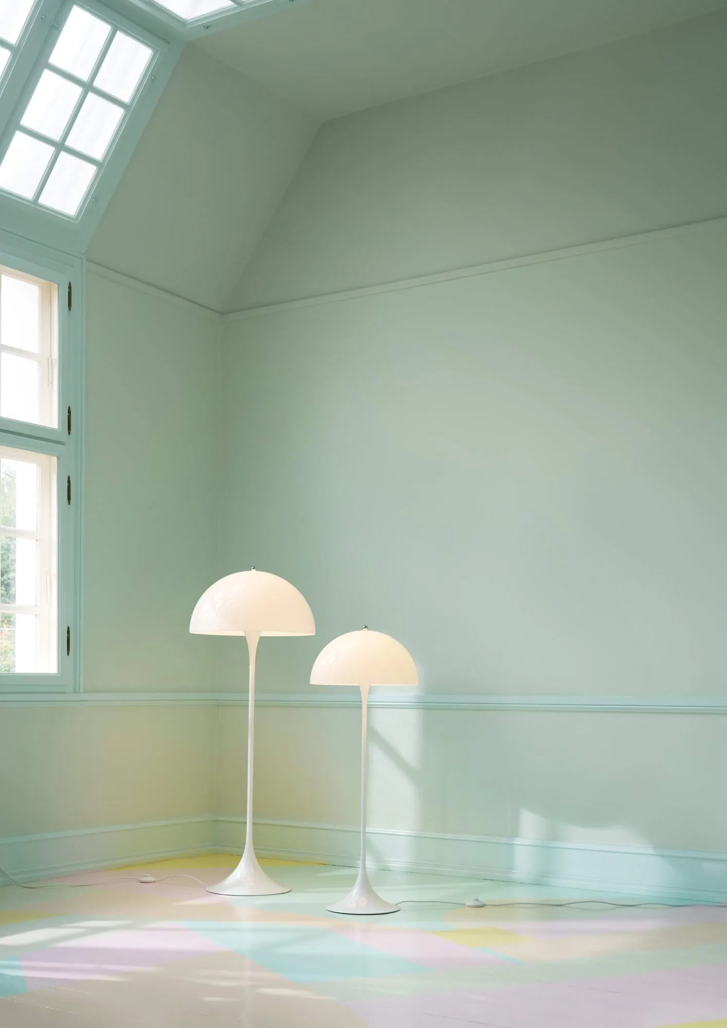 Panthella 400 golvlampa, Opal white Louis Poulsen