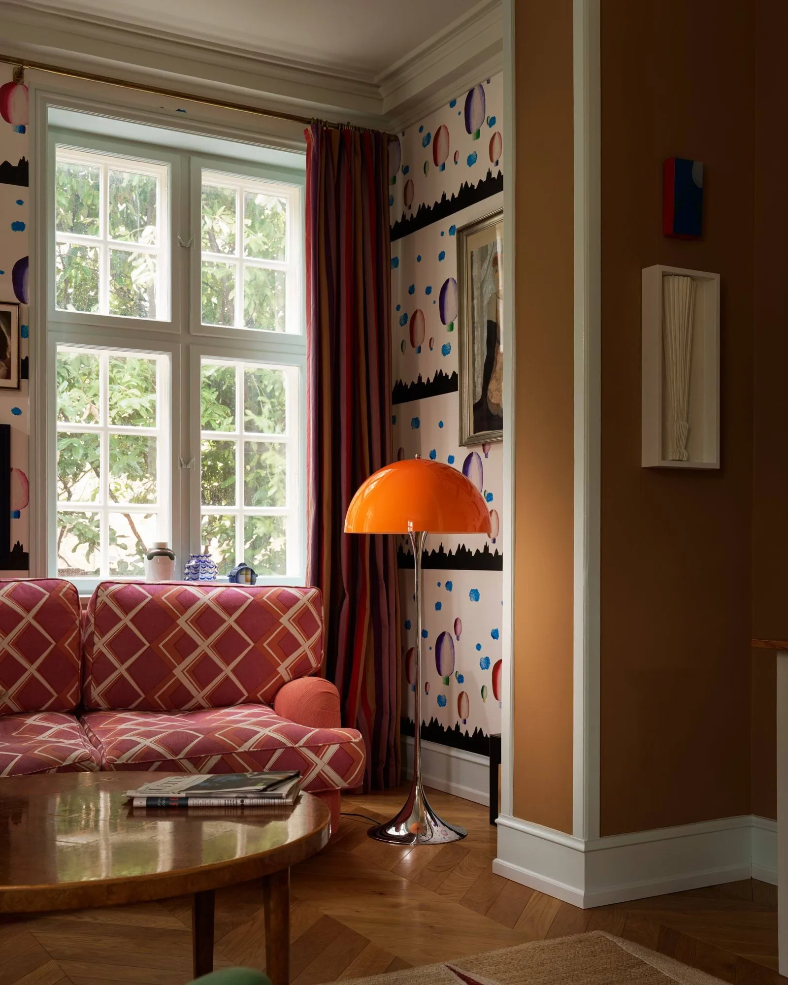 Panthella 500 golvlampa, Original opal orange Louis Poulsen