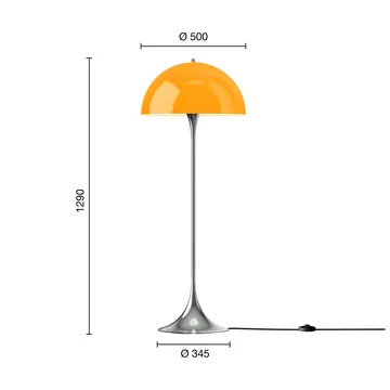 Panthella 500 golvlampa - Original opal orange - Louis Poulsen