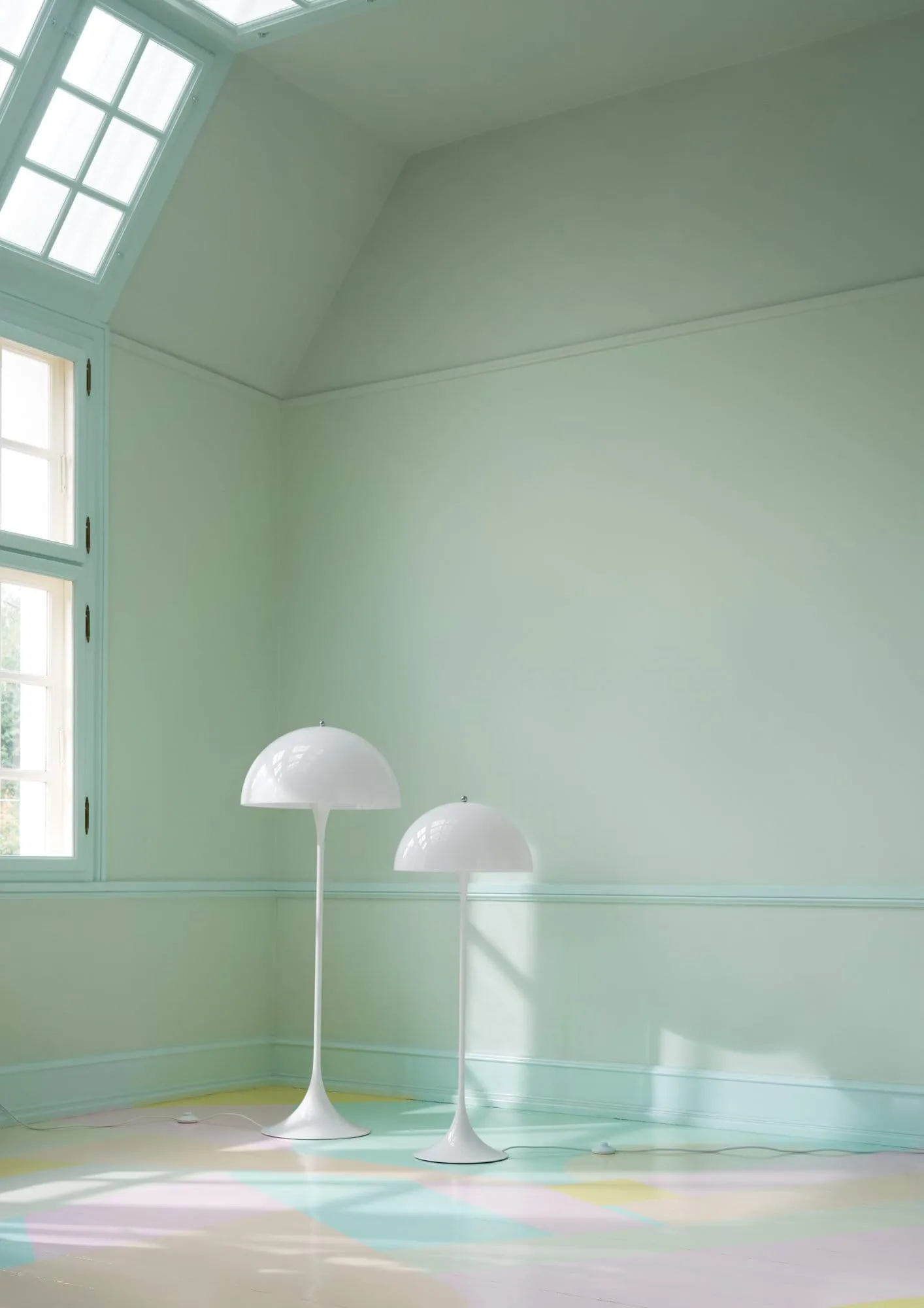 Panthella 500 golvlampa, V3, Opal white Louis Poulsen