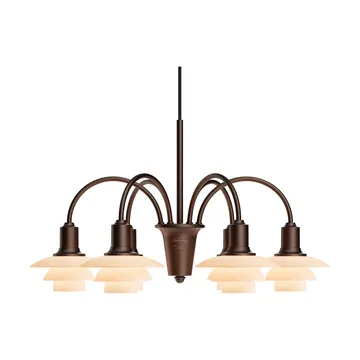 PH 1/1 Chandelier Centenary Edition ljuskrona - Brass-dusty terracotta, 6 armar - Louis Poulsen