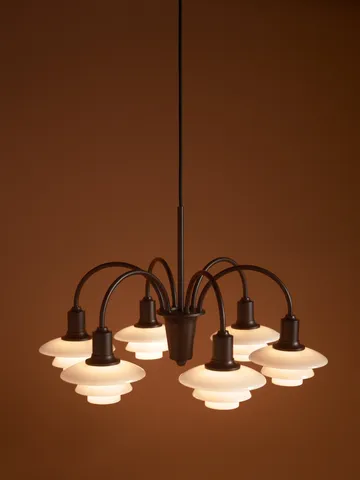 PH 1/1 Chandelier Centenary Edition ljuskrona - Brass-dusty terracotta, 6 armar - Louis Poulsen