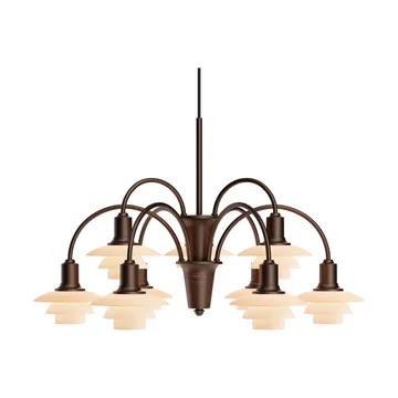 PH 1/1 Chandelier Centenary Edition ljuskrona - Brass-dusty terracotta, 9 armar - Louis Poulsen