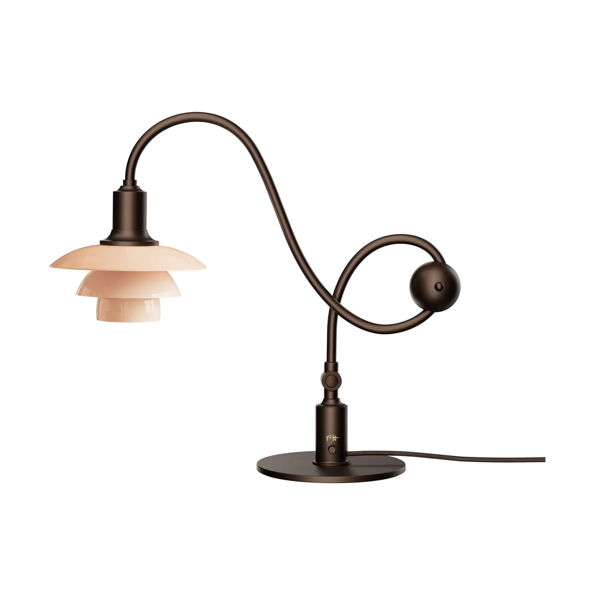 PH 1/1 Piano bordslampa, Dusty terracotta Louis Poulsen