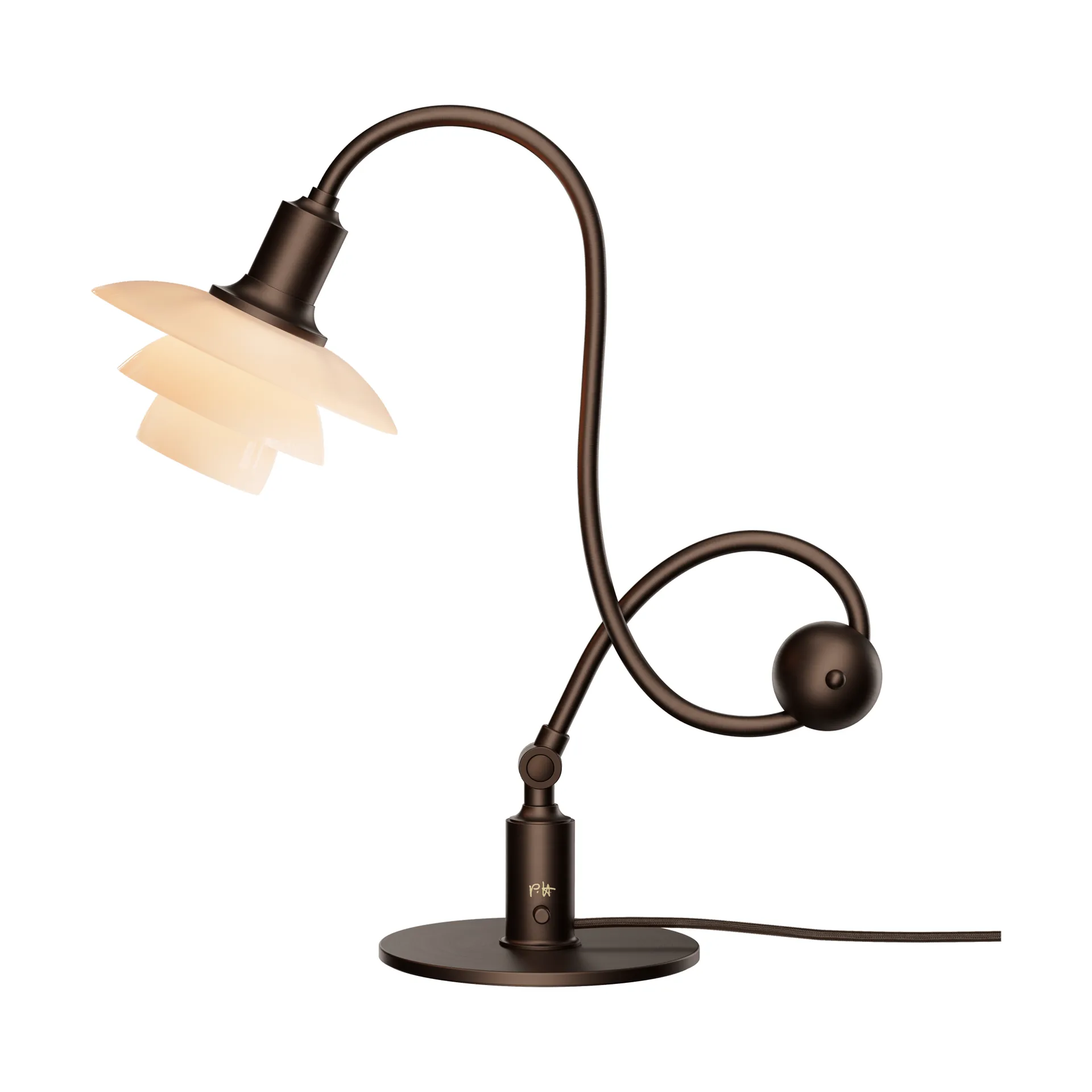 PH 1/1 Piano bordslampa, Dusty terracotta Louis Poulsen