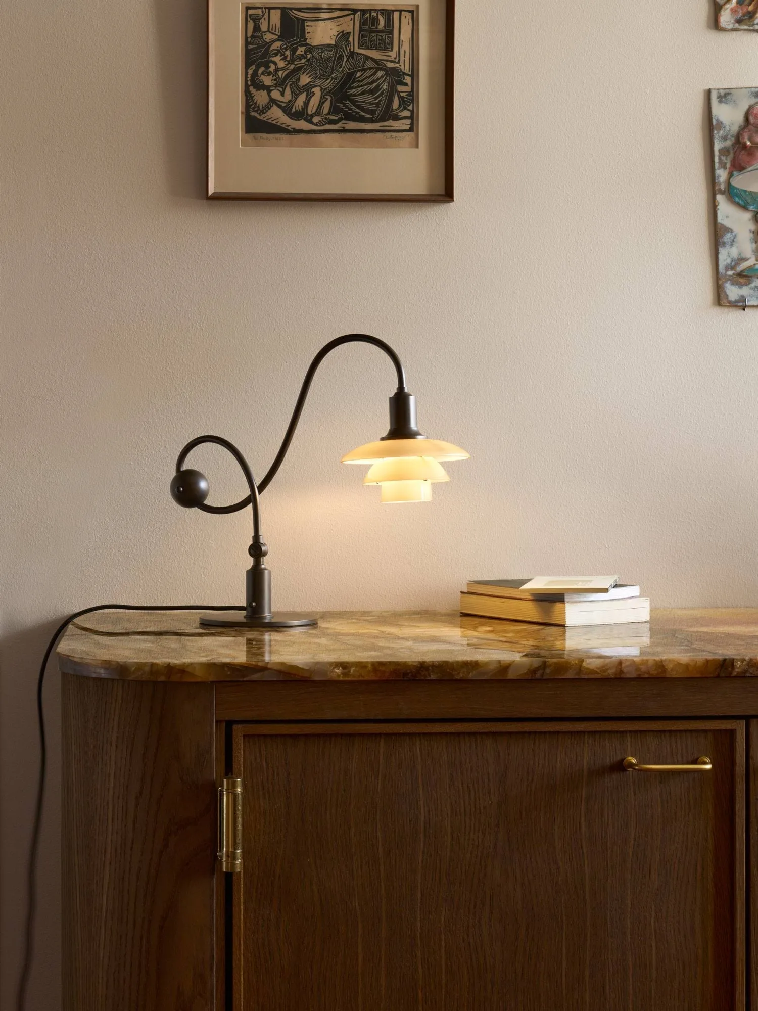 PH 1/1 Piano bordslampa, Dusty terracotta Louis Poulsen