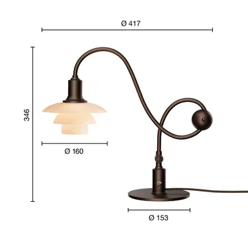 PH 1/1 Piano bordslampa - Dusty terracotta - Louis Poulsen