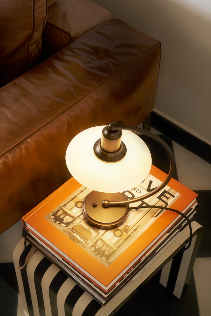 PH 2/2 Luna bordslampa , Aged brass-opalglas Louis Poulsen