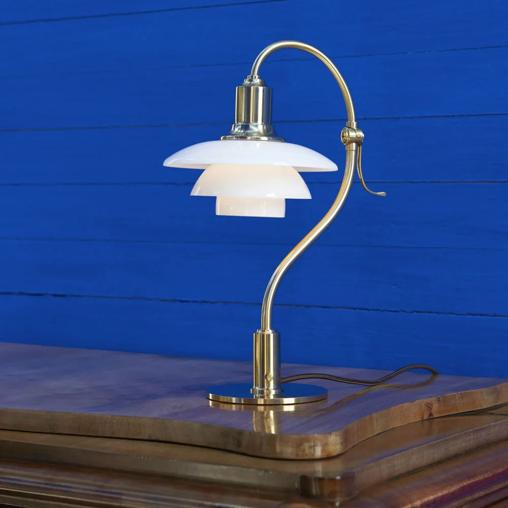 PH 2/2 The Question Mark bordslampa, mässing, limiterad upplaga Louis Poulsen