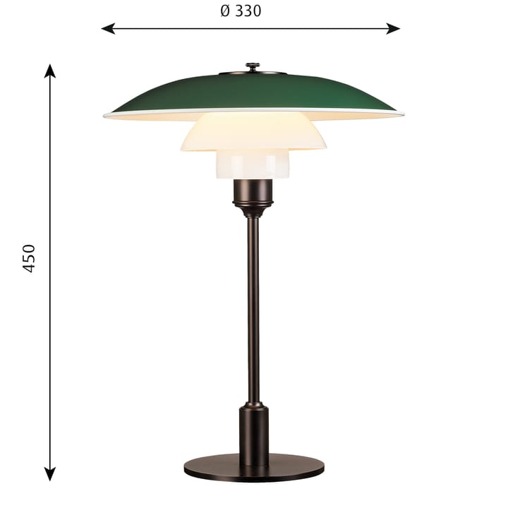 PH 3½-2½ bordslampa, Grön Louis Poulsen
