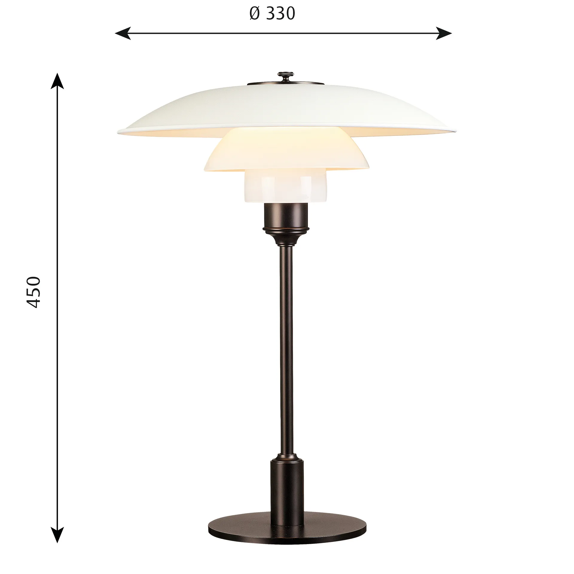 PH 3½-2½ bordslampa, Vit Louis Poulsen