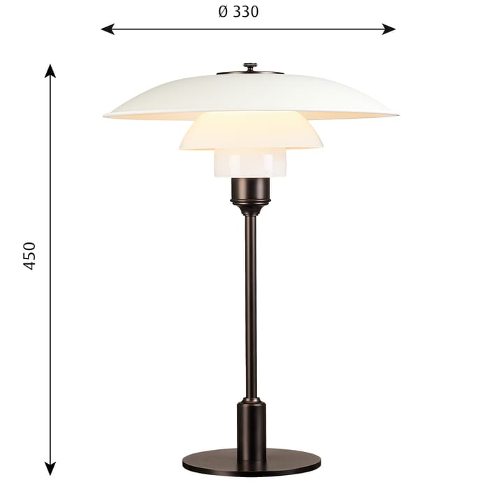 PH 3½-2½ bordslampa, Vit Louis Poulsen