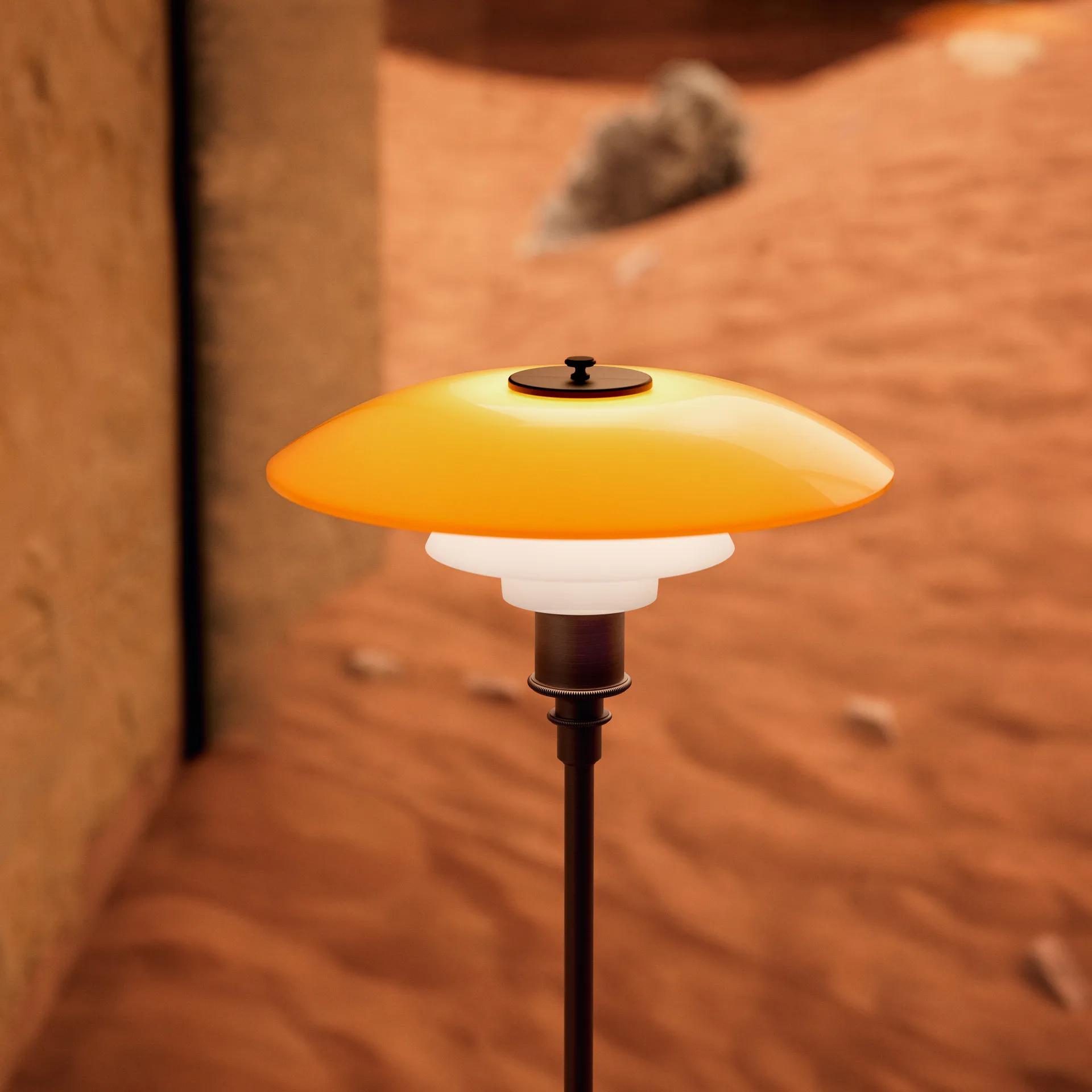 PH 3½-2½ golvlampa Centenary Edition, Amber-opal white Louis Poulsen