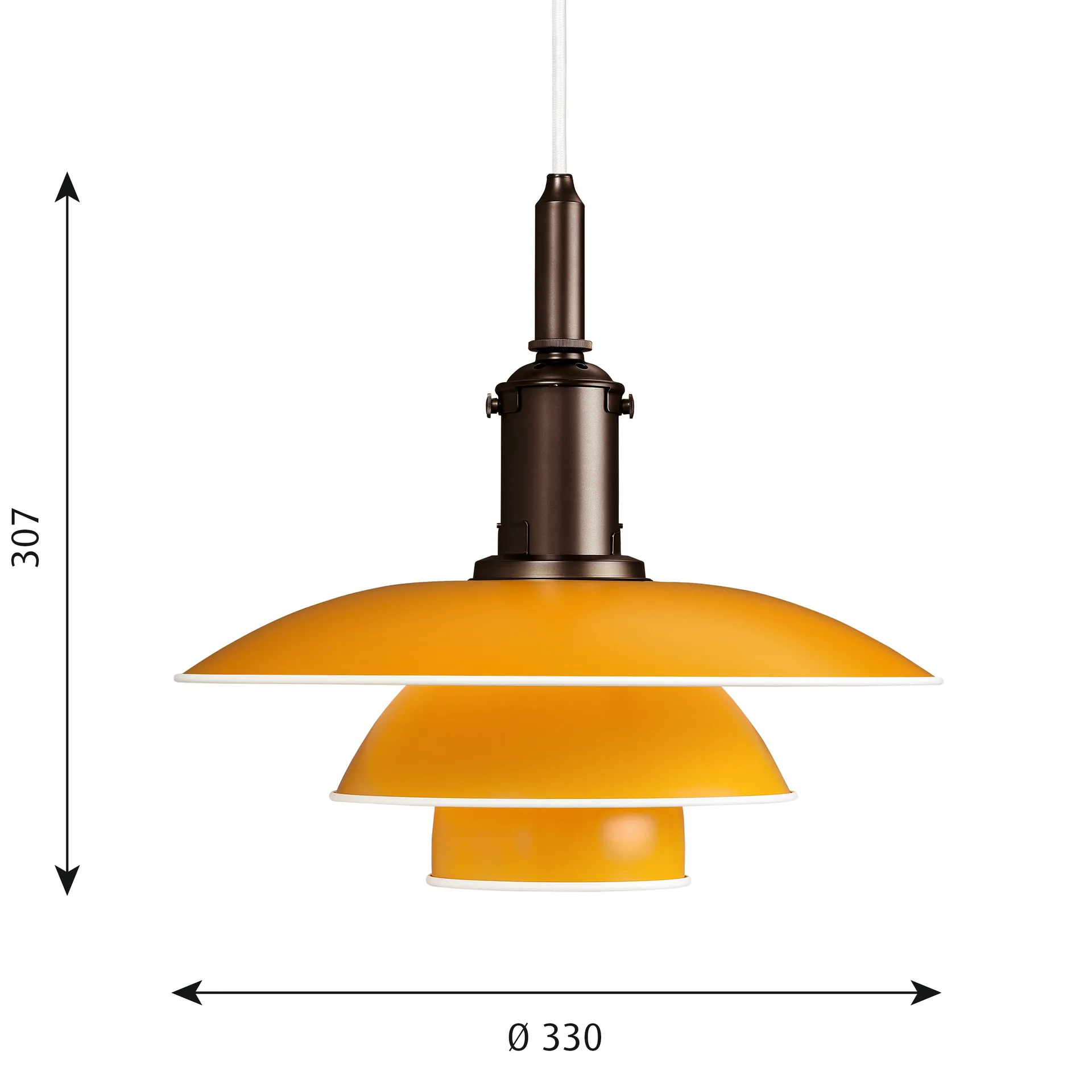 PH 3½-3 pendel, Gul Louis Poulsen