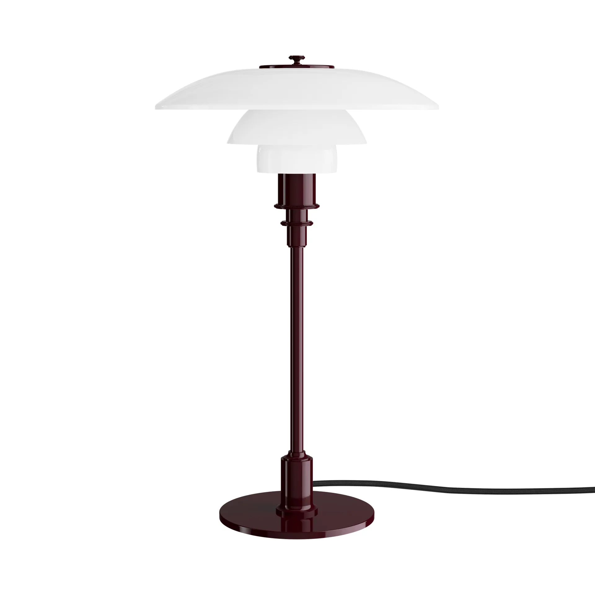PH 3/2 bordslampa, Glossy burgundy Louis Poulsen