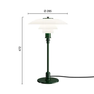 PH 3/2 bordslampa - Glossy deep green - Louis Poulsen