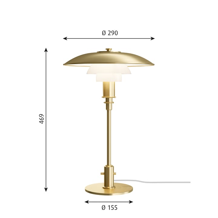 PH 3/2 bordslampa Limited Edition - Mässing-opalglas - Louis Poulsen