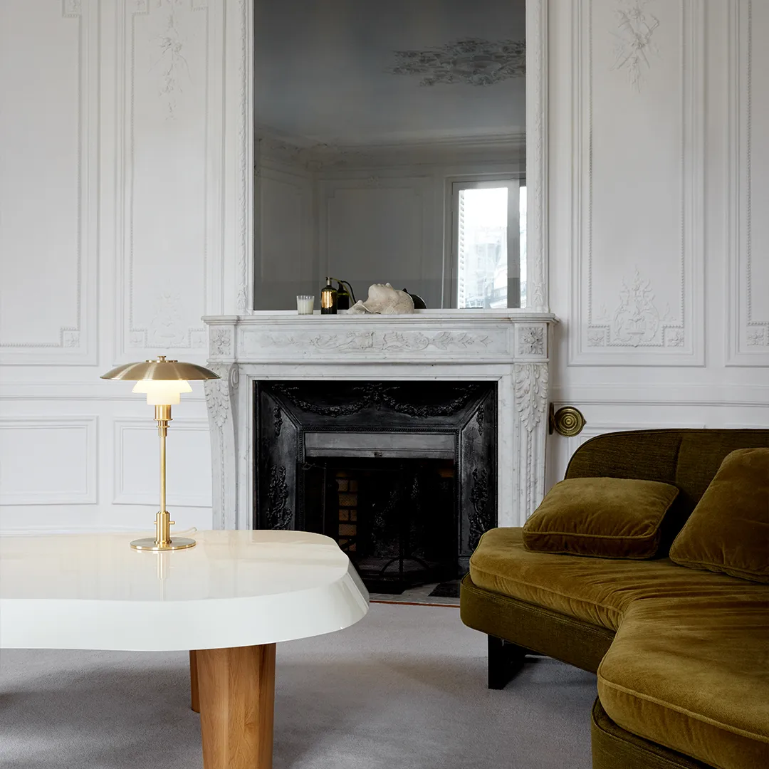 PH 3/2 bordslampa Limited Edition, Mässing-opalglas Louis Poulsen