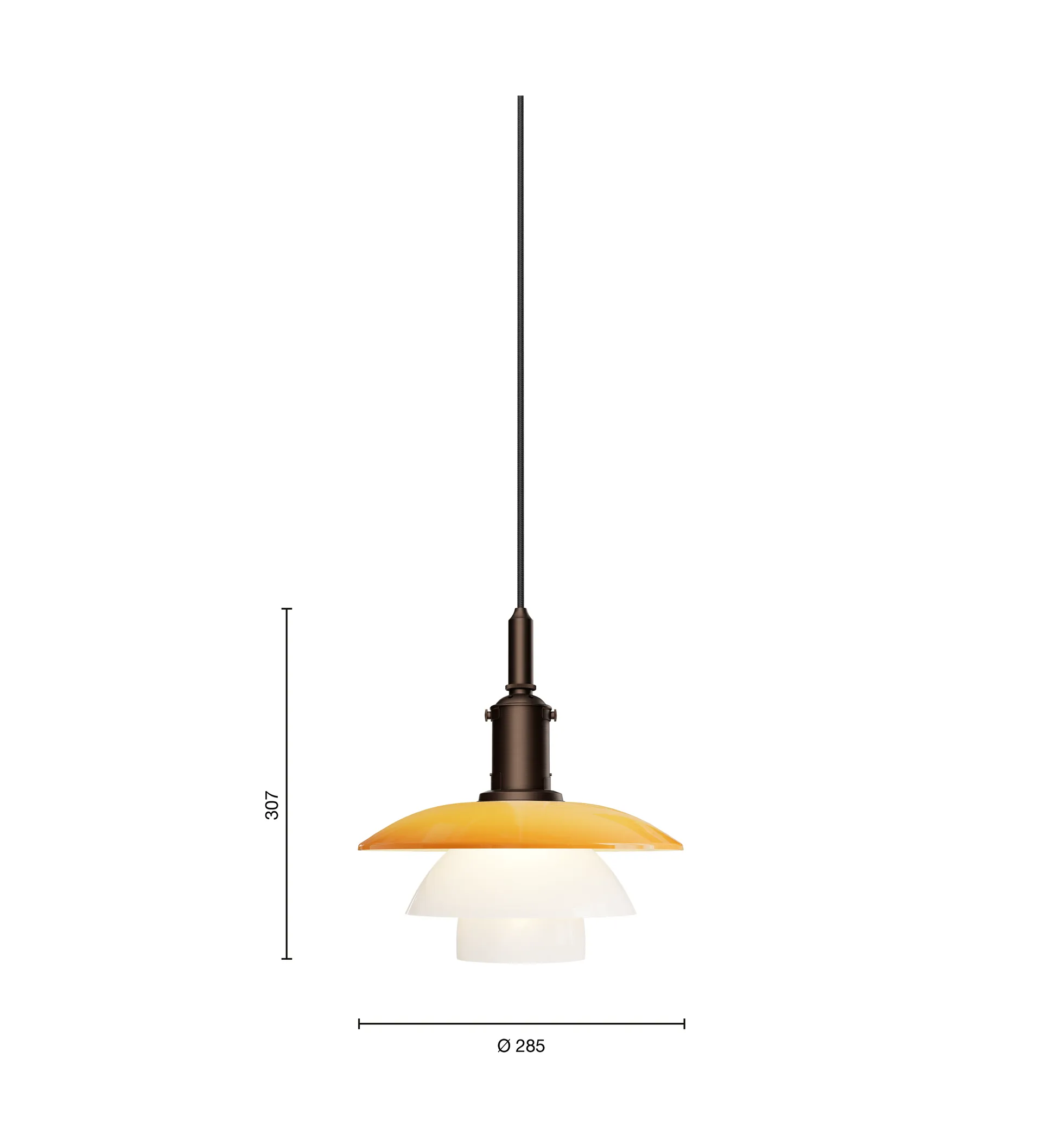 PH 3/3 penel Centenary Edition, Amber-Opal white Louis Poulsen