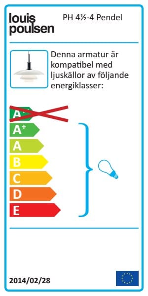 PH 4½-4 opalglas pendel - Krom - Louis Poulsen