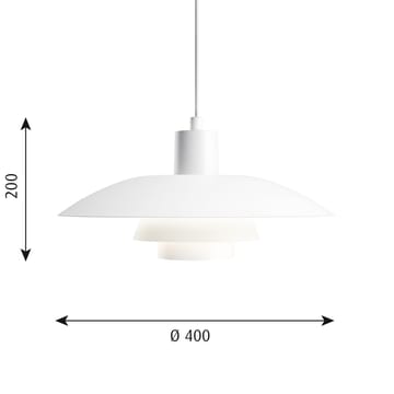 PH 4/3 pendel Ø40 cm - Vit - Louis Poulsen